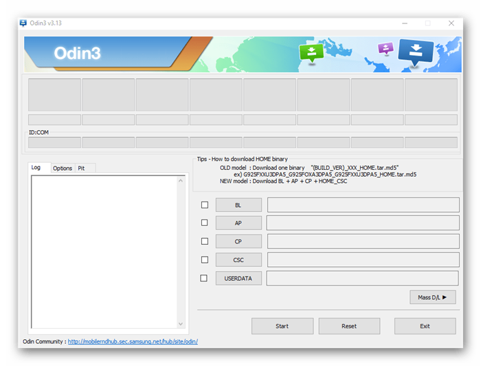 Прошивка Samsung с помощью Odin