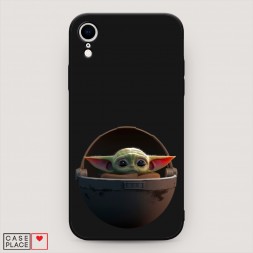 Матовый силиконовый чехол Adorable Baby Yoda на iPhone XR (10R)