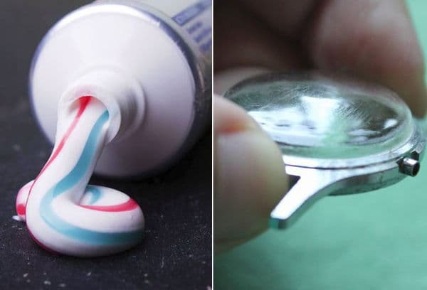 зубная паста для полировки царапин на часах